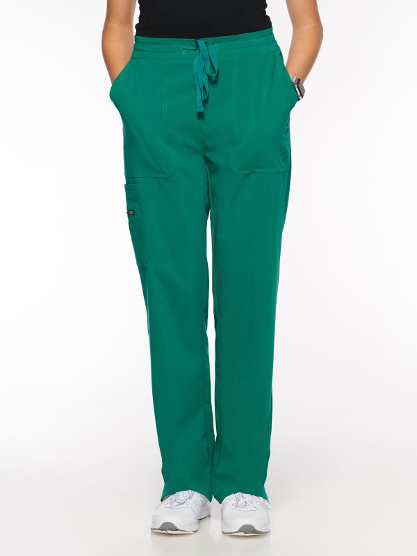 Womens Pant Classic Elastic Pant with 7 Pockets – Petite (93001P) - A Plus Medical Scrubs