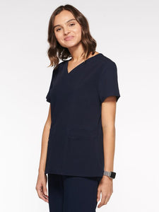Womens Top Classic V-Neck with 6 Pockets (94001) - A Plus Medical Scrubs