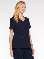 Load image into Gallery viewer, Womens Top Rounded V-Neck with 4 Pockets (94002) - A Plus Medical Scrubs
