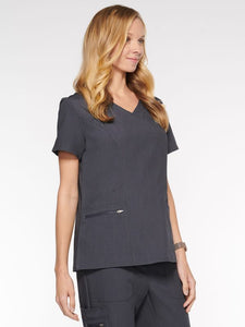Womens Top Mock Wrap with 6 Pockets (94003) - A Plus Medical Scrubs